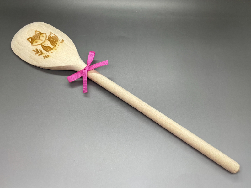 Liška č. 1 - Vařečka kulatá s gravírováním - Obrázek 2