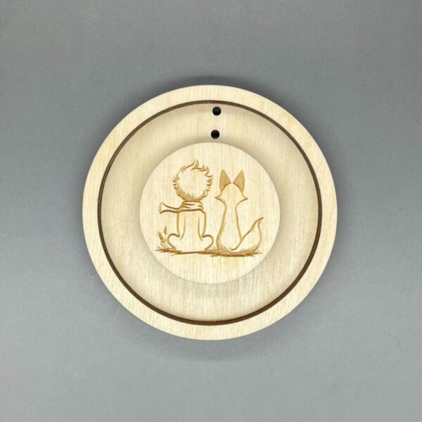 Princ a liška - Originální gravírovaná krabička na náramek z minerálů - Image 2