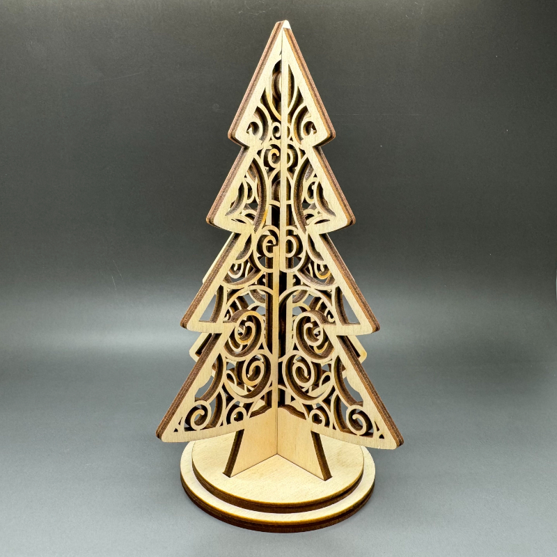 3D vánoční stromeček z březové překližky č. 1