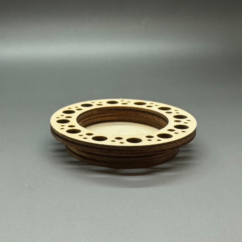 Dřevěný mini svícen Kolečka - Obrázek 2