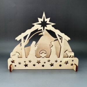 Vánoční betlém z březové překližky č. 1