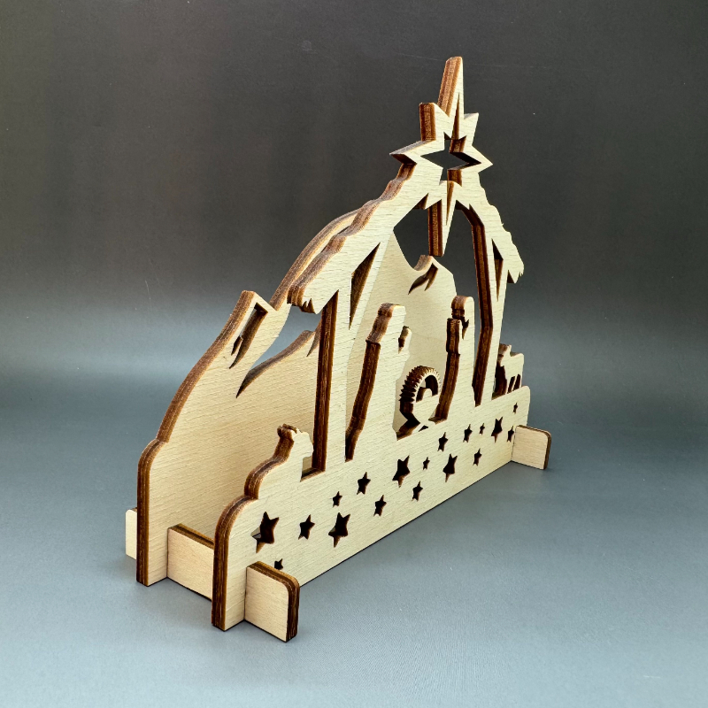 Vánoční betlém z březové překližky č. 1 - Obrázek 2