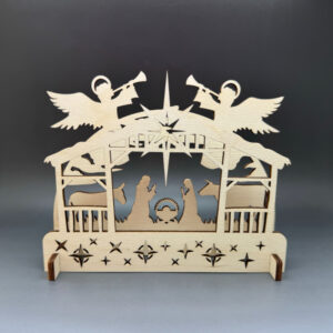 Vánoční betlém z březové překližky č. 3