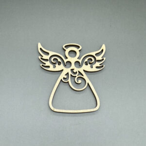 Dřevěná ozdoba na stromeček - Anděl č. 1