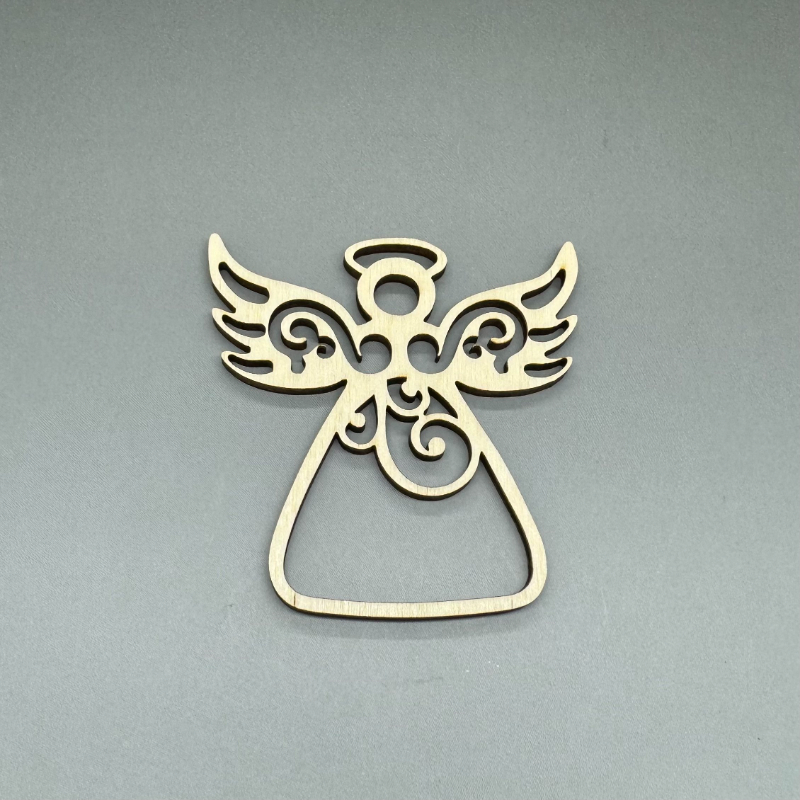 Dřevěná ozdoba na stromeček - Anděl č. 1