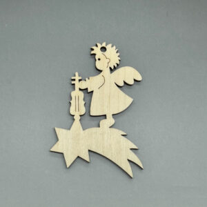 Dřevěná ozdoba na stromeček – Andílek – Andělská kapela č. 1