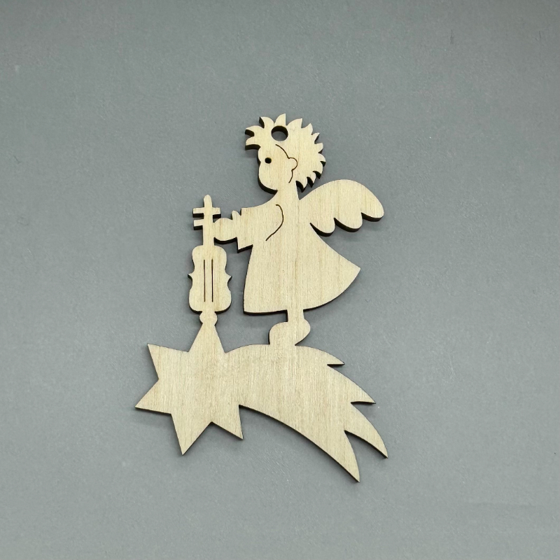 Dřevěná ozdoba na stromeček – Andílek – Andělská kapela č. 1