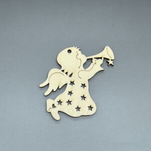 Dřevěná ozdoba na stromeček - Andílek - Andělská kapela č. 2