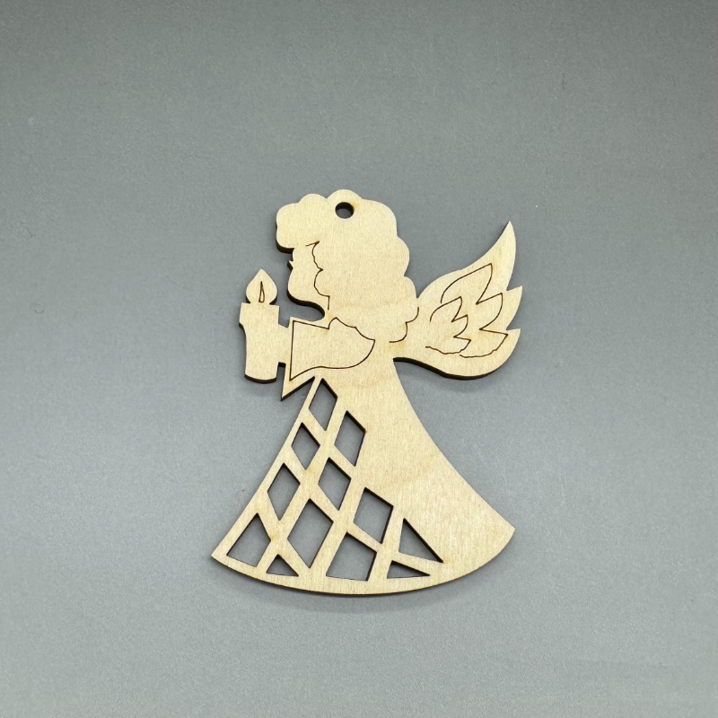 Dřevěná ozdoba na stromeček - Andílek - Andělská kapela č. 4