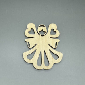 Dřevěná ozdoba na stromeček - Anděl č. 2