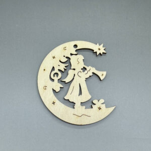 Dřevěná ozdoba na stromeček - Andílek - Andělská kapela č. 5