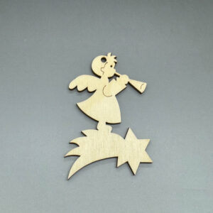 Dřevěná ozdoba na stromeček - Andílek - Andělská kapela č. 6