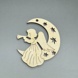 Dřevěná ozdoba na stromeček - Andílek - Andělská kapela č. 9