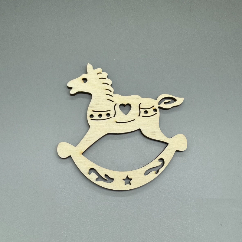 Dřevěná ozdoba na stromeček - Houpací koník