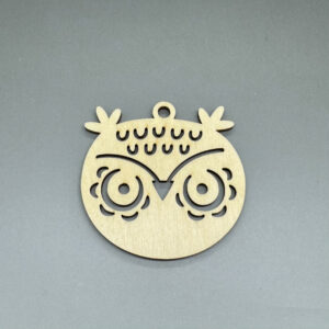 Dřevěná ozdoba na stromeček - Sova č. 1