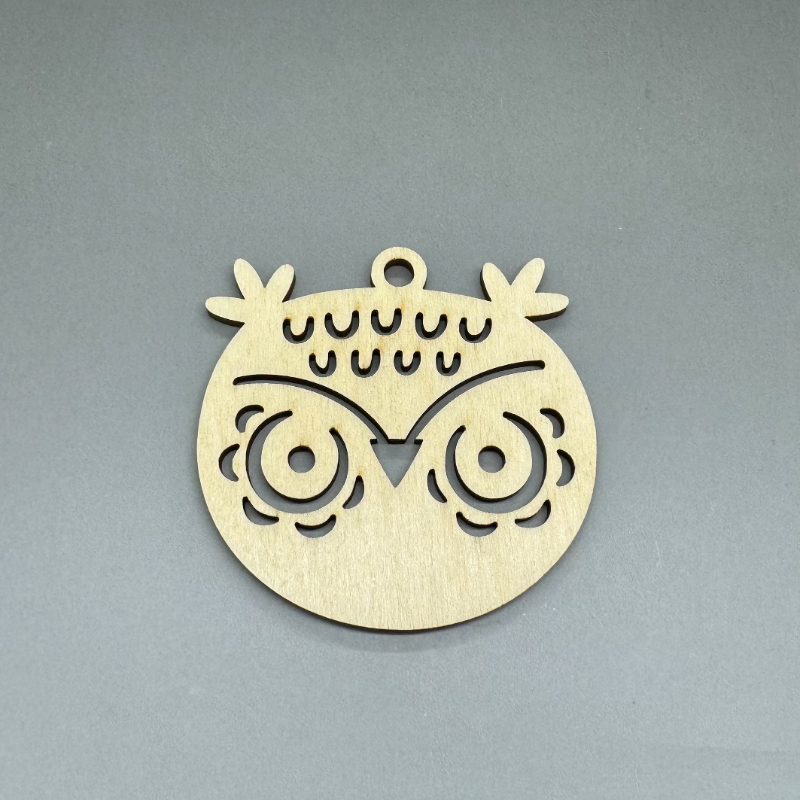 Dřevěná ozdoba na stromeček - Sova č. 1