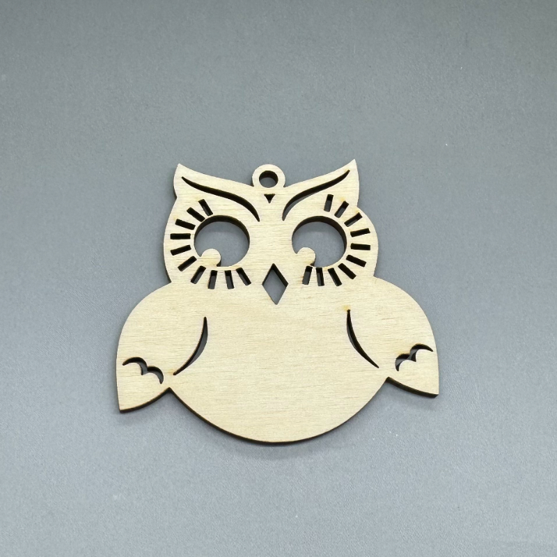 Dřevěná ozdoba na stromeček - Sova č. 2