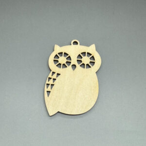 Dřevěná ozdoba na stromeček - Sova č. 3