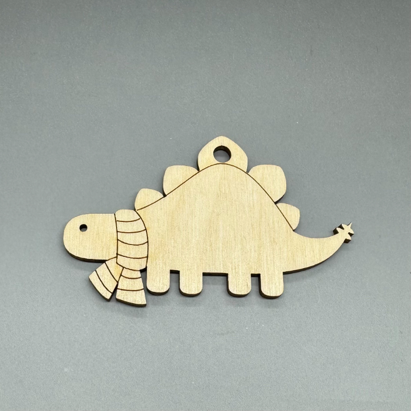 Dřevěná ozdoba na stromeček - Dinosaurus č. 1