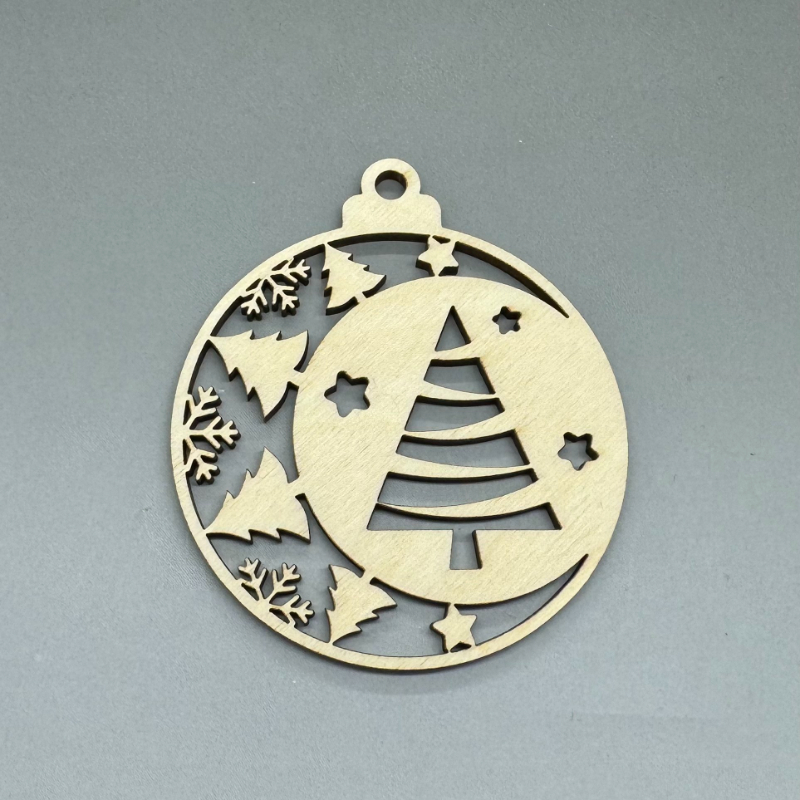 Dřevěná ozdoba na stromeček - Stromeček č. 3