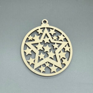 Dřevěná ozdoba na stromeček - Hvězdičky