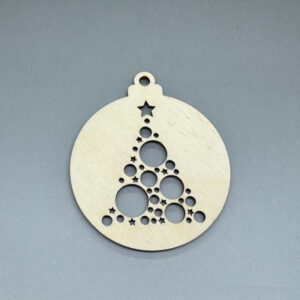 Dřevěná ozdoba na stromeček - Stromeček z kuliček