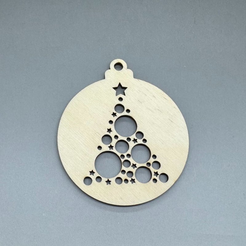 Dřevěná ozdoba na stromeček - Stromeček z kuliček