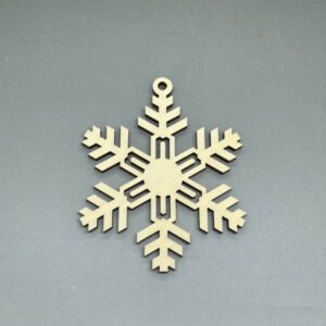 Dřevěná ozdoba na stromeček - Vločka č. 1 - Velká