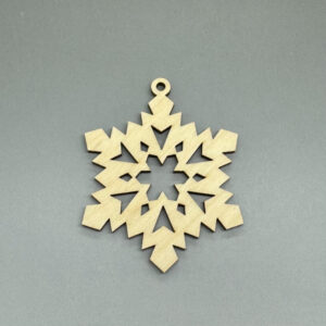 Dřevěná ozdoba na stromeček - Vločka č. 2 - Malá