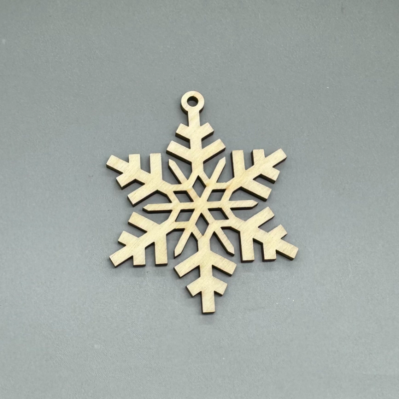 Dřevěná ozdoba na stromeček - Vločka č. 3 - Malá