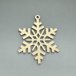 Dřevěná ozdoba na stromeček - Vločka č. 3 - Velká