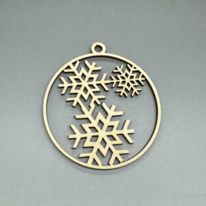 Dřevěná ozdoba na stromeček - Vločky