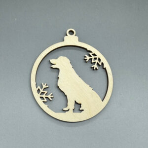 Dřevěná ozdoba na stromeček - Pejsek č. 1