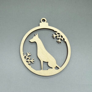 Dřevěná ozdoba na stromeček - Pejsek č. 2