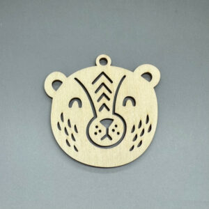 Dřevěná ozdoba na stromeček - Medvěd