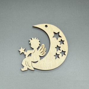 Dřevěná ozdoba na stromeček - Andílek - Andělská kapela č. 12