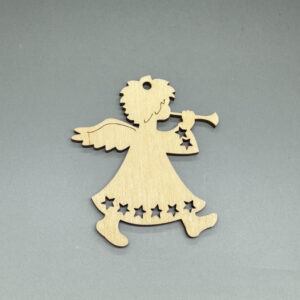 Dřevěná ozdoba na stromeček - Andílek - Andělská kapela č. 15