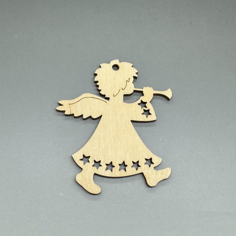 Dřevěná ozdoba na stromeček - Andílek - Andělská kapela č. 15