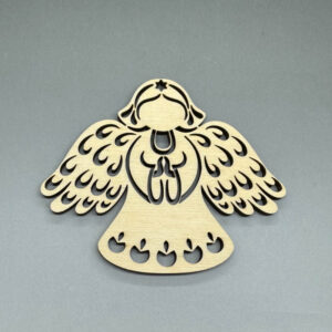 Dřevěná ozdoba na stromeček - Anděl č. 4