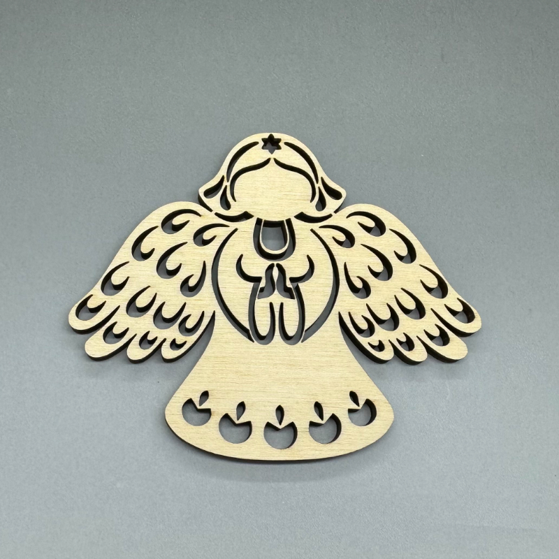 Dřevěná ozdoba na stromeček - Anděl č. 4