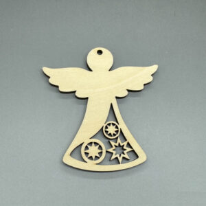 Dřevěná ozdoba na stromeček - Anděl č. 6