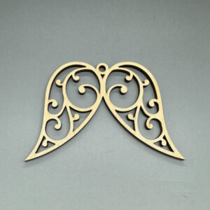 Dřevěná ozdoba na stromeček - Andělská křídla č. 1