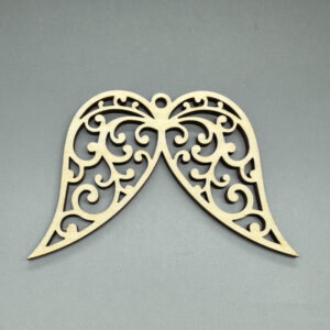 Dřevěná ozdoba na stromeček - Andělská křídla č. 2