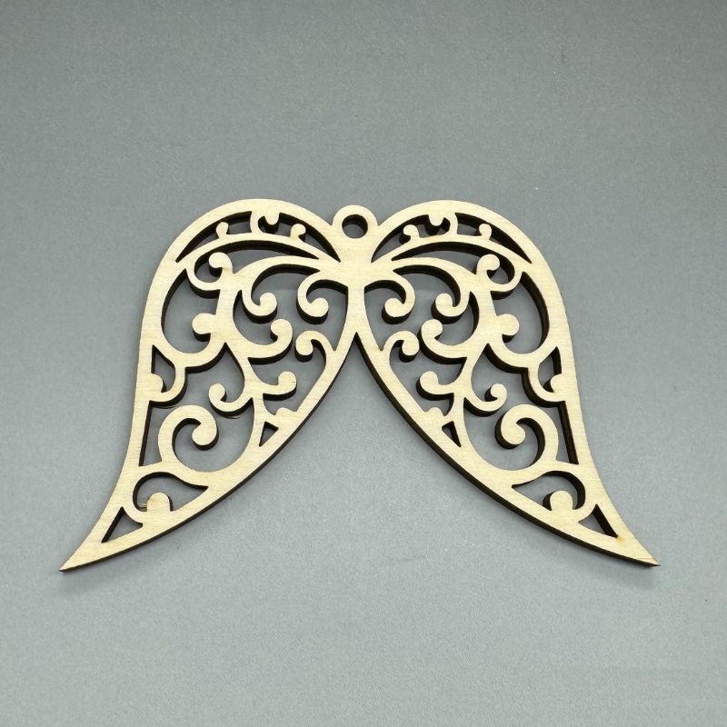 Dřevěná ozdoba na stromeček - Andělská křídla č. 2