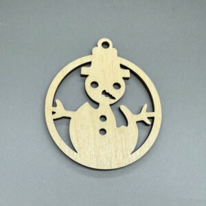 Dřevěná ozdoba na stromeček - Sněhulák