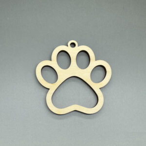 Dřevěná ozdoba na stromeček - Tlapka