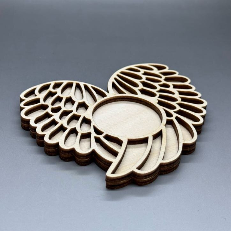 Dřevěný svícen - Andělská křídla - Obrázek 4