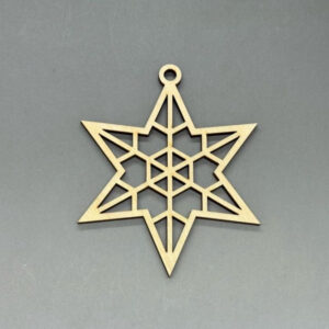 Dřevěná ozdoba na stromeček - Hvězdička