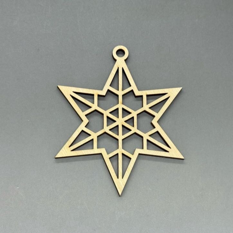 Dřevěná ozdoba na stromeček - Hvězdička