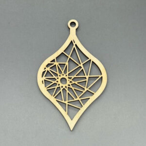 Dřevěná ozdoba na stromeček - Kapka mandala